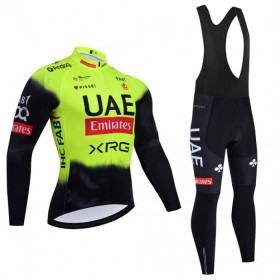 Set Fietsshirt Lange Mouw + Lange Koersbroek 2025 UAE TEAM EMIRATES Groente
